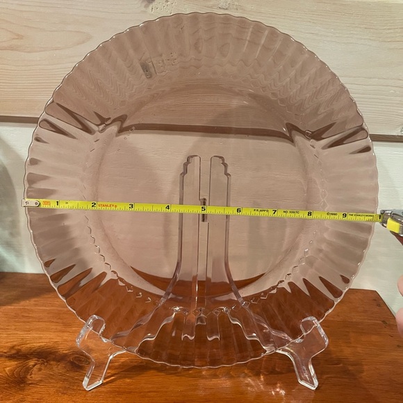 Forte Crisa Mexico Amethyst Glass Dinner Plate Vintage Scalloped Edge - Picture 5 of 6